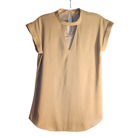 Express Shirt Womens Light Gray Top Keyhole Size XSmall - Picture 13 of 13